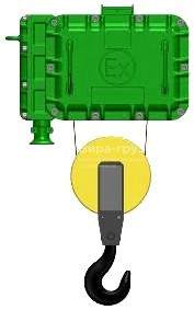 Серия BT01, BT17 — тельфер электрический взрывозащищенный канатный стационарный в исполнении на пальцах