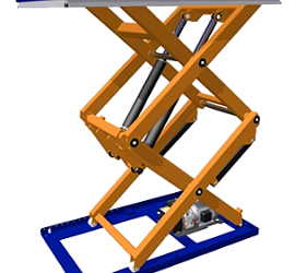 Подъемные столы с вертикальными ножницами