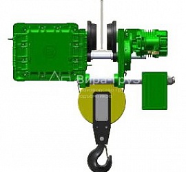 Серия MT, EK — тельфер электрический взрывозащищенный канатный передвижной в исполнении с уменьшенной строительной высотой